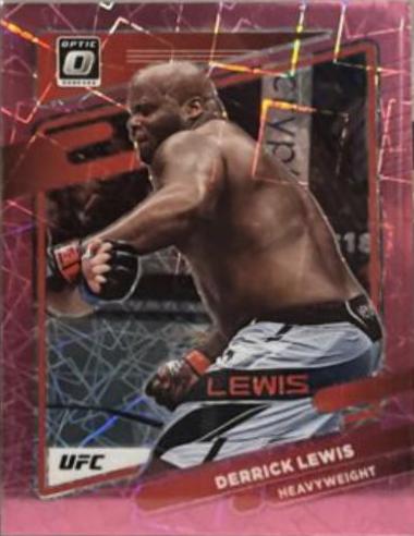 Derrick Lewis 2022 Panini Donruss Optic UFC Base #80 Pink Velocity