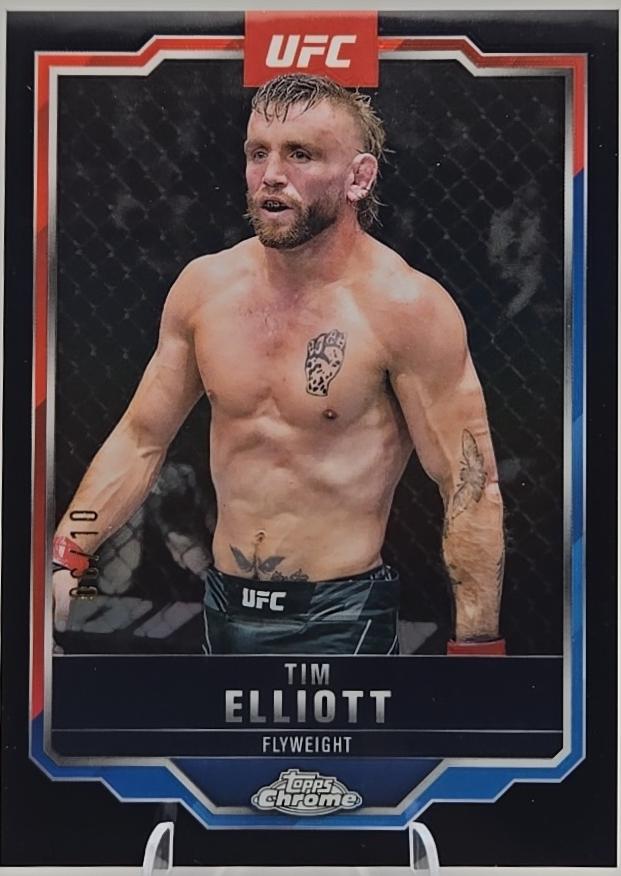 Tim Elliott 2025 Topps Chrome UFC Base #57 Black Refractor