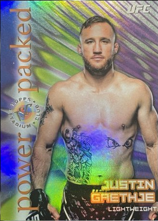 Justin Gaethje 2025 Topps Stadium Club UFC Power Packed #PD-4 Red