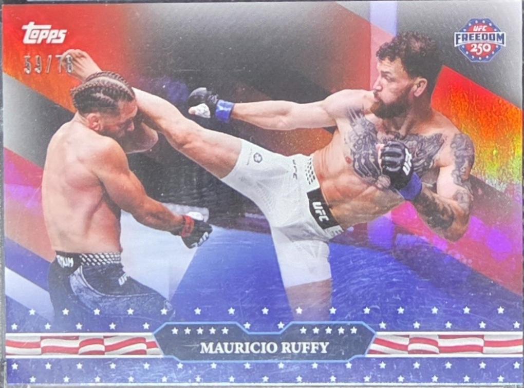Mauricio Ruffy 2026 Topps UFC Freedom 250 Base #22 Red White Blue