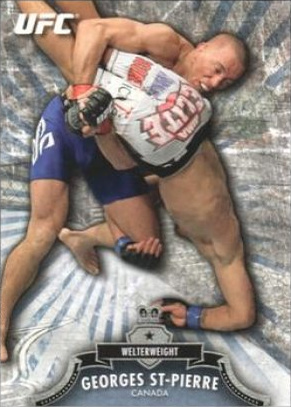 Georges St-Pierre 2012 Topps UFC Bloodlines Base #100 Platinum