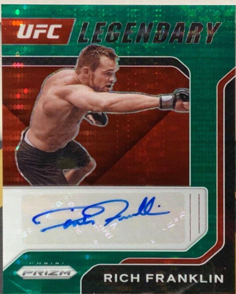 Rich Franklin 2022 Panini Prizm UFC Legendary Signatures #6 Green Pulsar