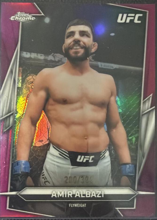 Amir Albazi 2026 Topps Chrome UFC Base #98 Magenta Refractor