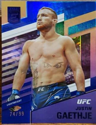 Justin Gaethje 2022 Panini Chronicles UFC Base Elite #242 Green