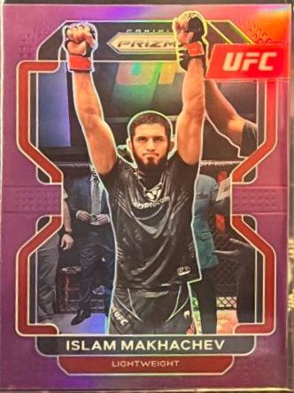 Islam Makhachev 2022 Panini Prizm UFC Base #125 Purple