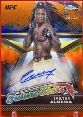 Jailton Almeida 2024 Topps Chrome UFC Future Stars Autographs #FSA-JAL Orange Refractor