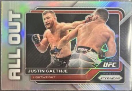 Justin Gaethje 2023 Panini Prizm UFC All Out #18 Silver