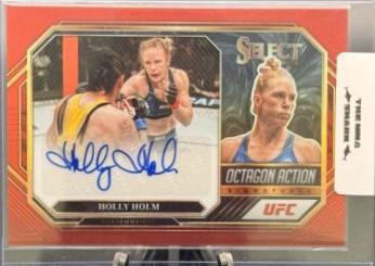 Holly Holm 2023 Panini Select UFC Octagon Action Signatures #31 Red