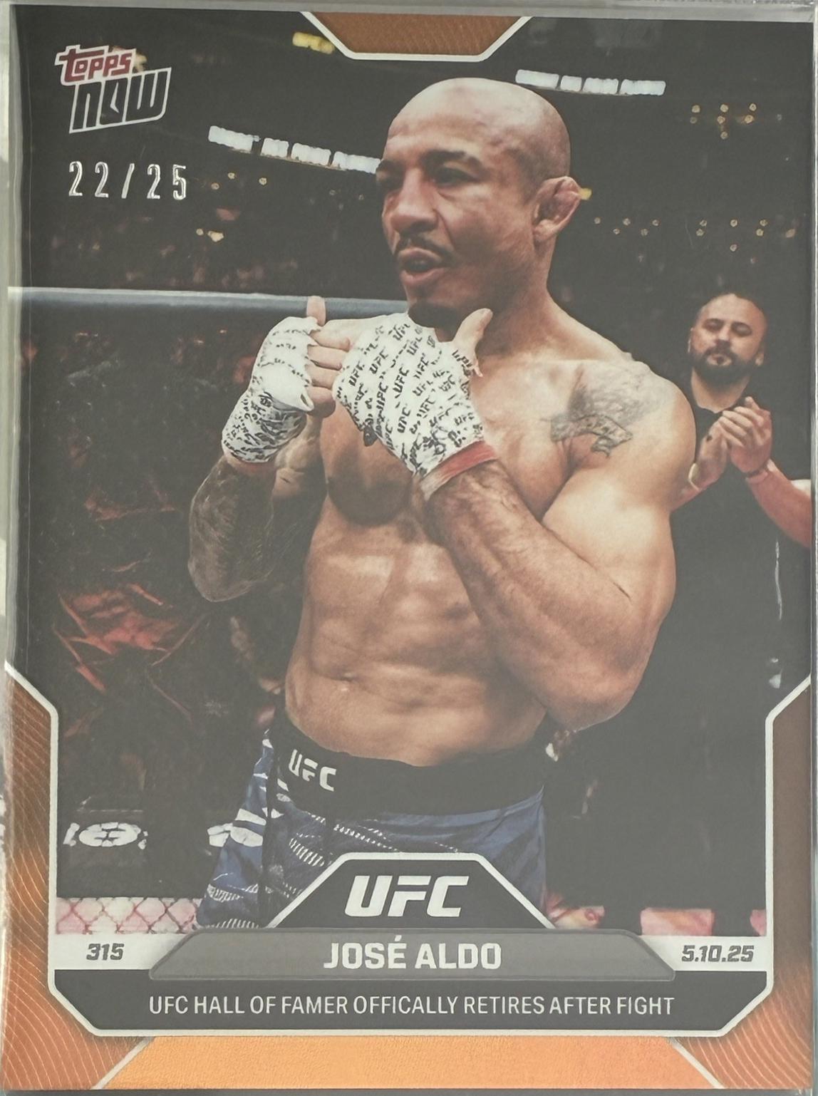 José Aldo Topps Now UFC Base #15 Orange Foil