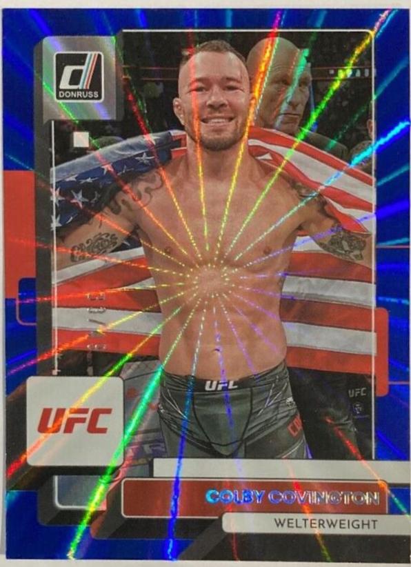 Colby Covington 2023 Panini Donruss UFC Base #10 Blue Laser
