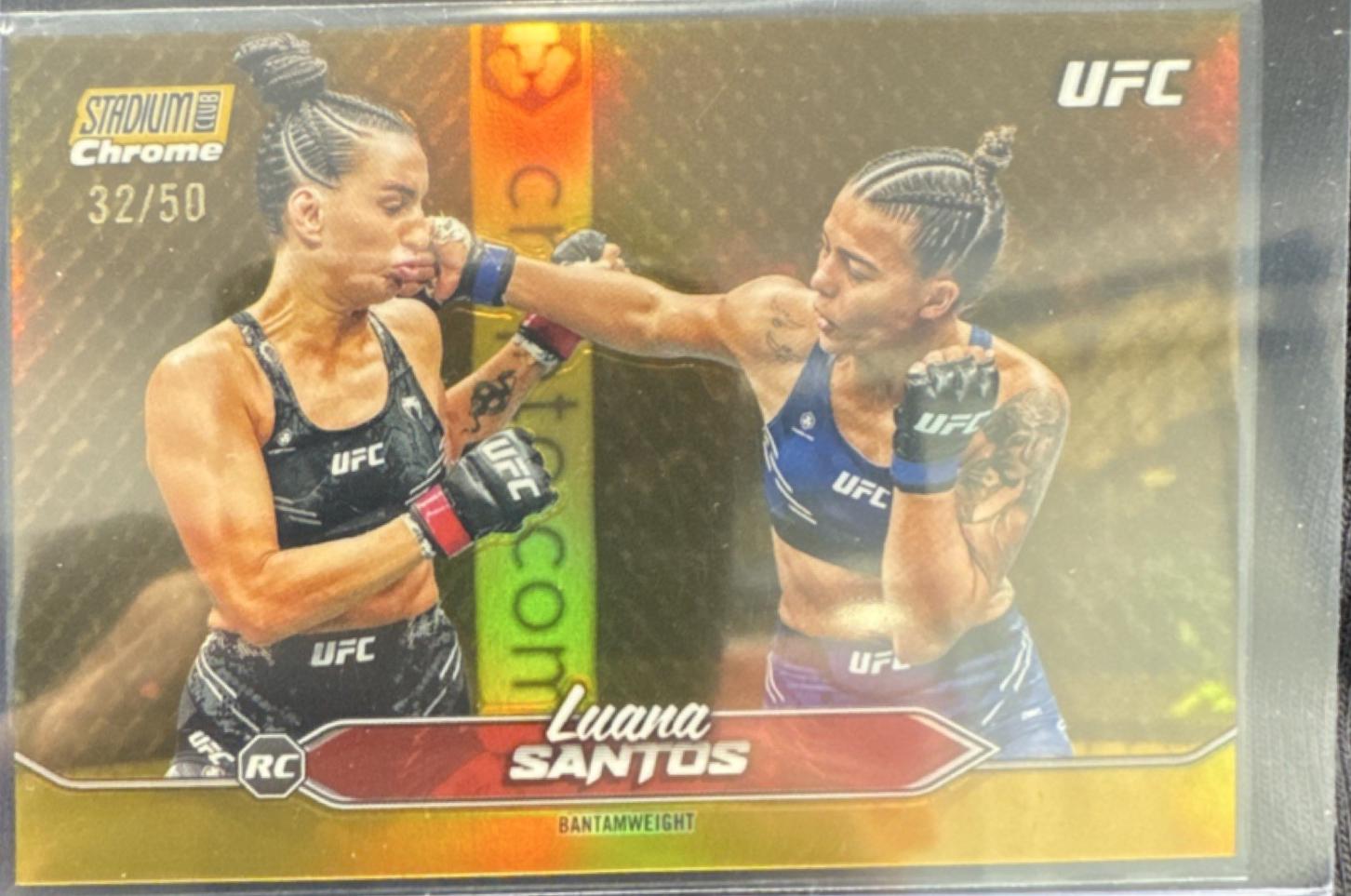 Luana Santos 2025 Topps Stadium Club UFC Base Chrome #C-197 X-Fractor