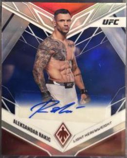 Aleksandar Rakic 2023 Panini Chronicles UFC Phoenix Autographs #1 Gold Vinyl