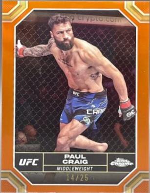 Paul Craig 2024 Topps Chrome UFC Base #153 Orange Refractor