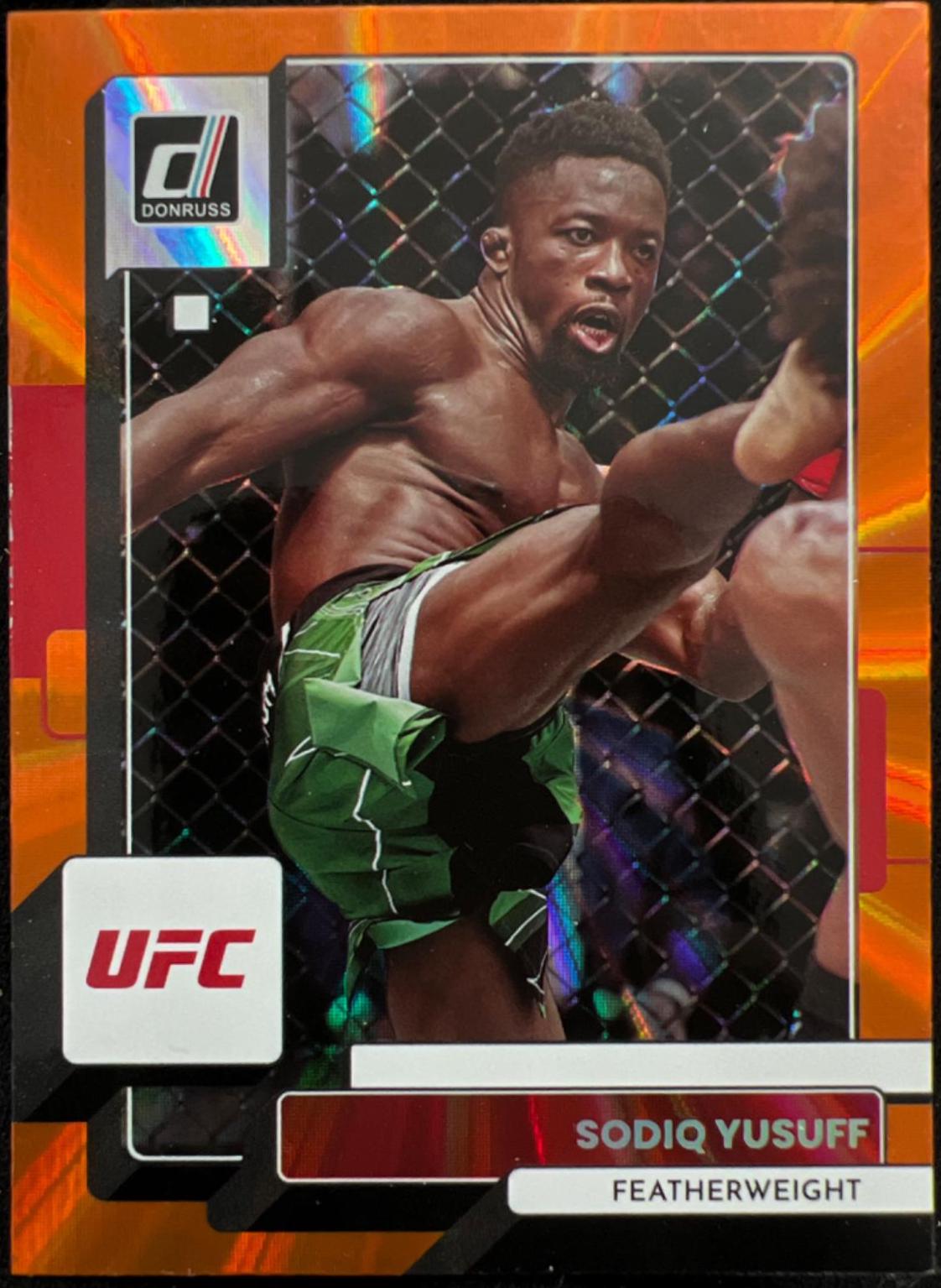 Sodiq Yusuff 2023 Panini Donruss UFC Base #119 Orange Laser