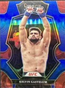 Kelvin Gastelum 2023 Panini Select UFC Premier Level #106 Red Blue Prizm
