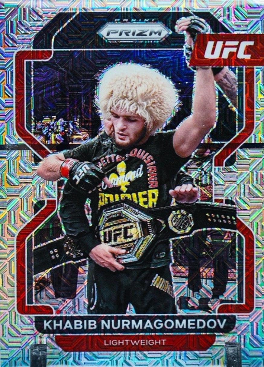 Khabib Nurmagomedov 2022 Panini Prizm UFC Base #196 Mojo