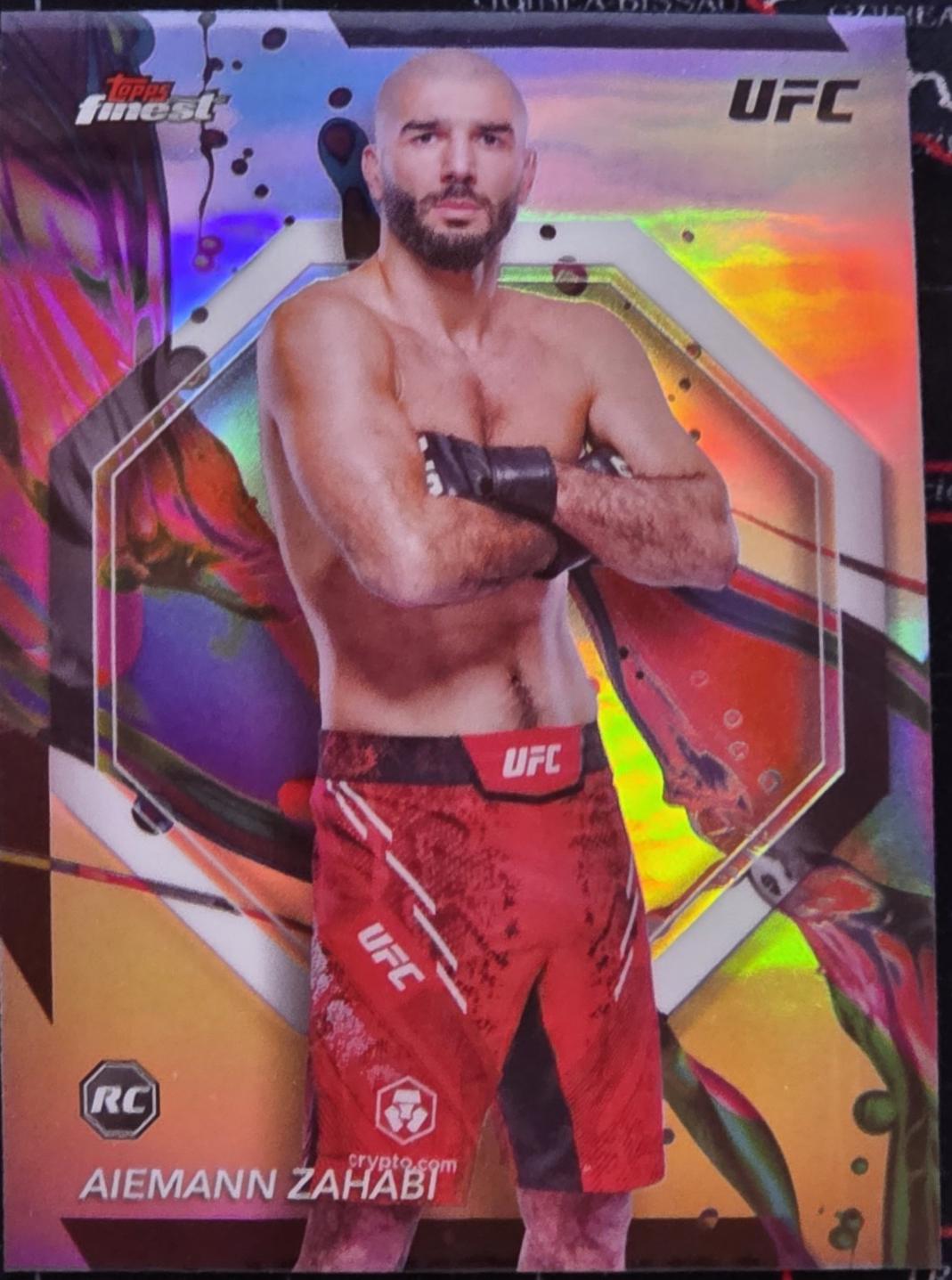 Aiemann Zahabi 2024 Topps Finest UFC Base Common #77 Refractor