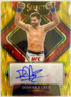 Dominick Cruz 2022 Panini Select UFC Signatures #24 Gold Flash