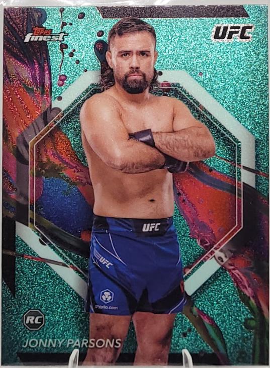 Jonny Parsons 2024 Topps Finest UFC Base Common #10 Aqua Glitter Refractor