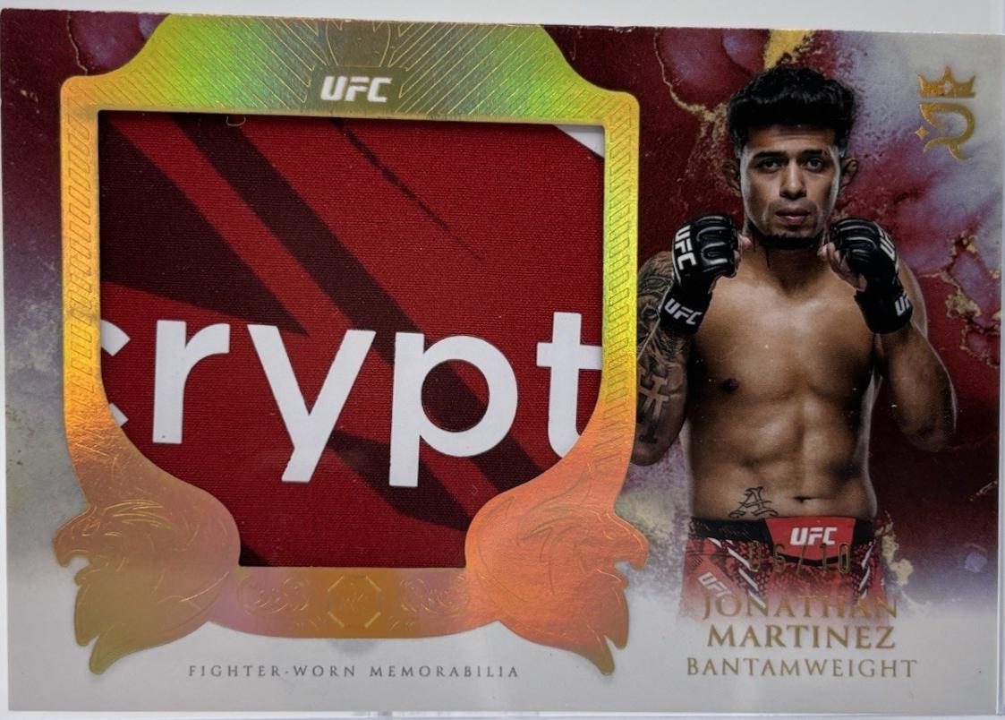 Jonathan Martinez 2025 Topps Royalty UFC Rookie Jumbo Relics #RJR-JZ Gold