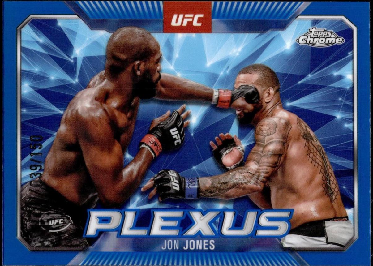 Jon Jones 2025 Topps Chrome UFC Plexus #PLX-1 Blue Refractor
