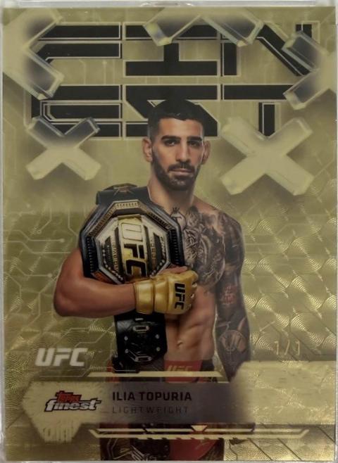 Ilia Topuria 2025 Topps Finest UFC Base Common #43 Superfractor