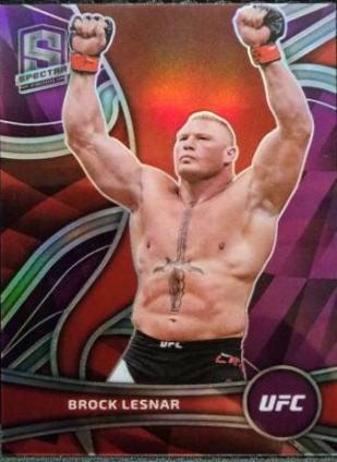 Brock Lesnar 2022 Panini Chronicles UFC Base Spectra #379 Purple