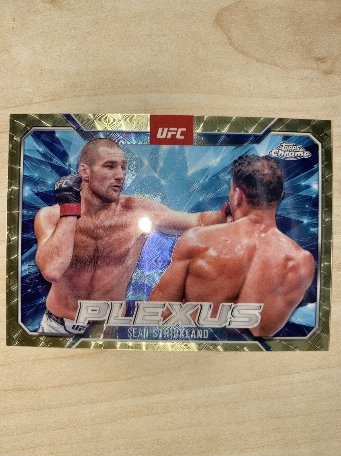 Sean Strickland 2025 Topps Chrome UFC Plexus #PLX-10 Superfractor