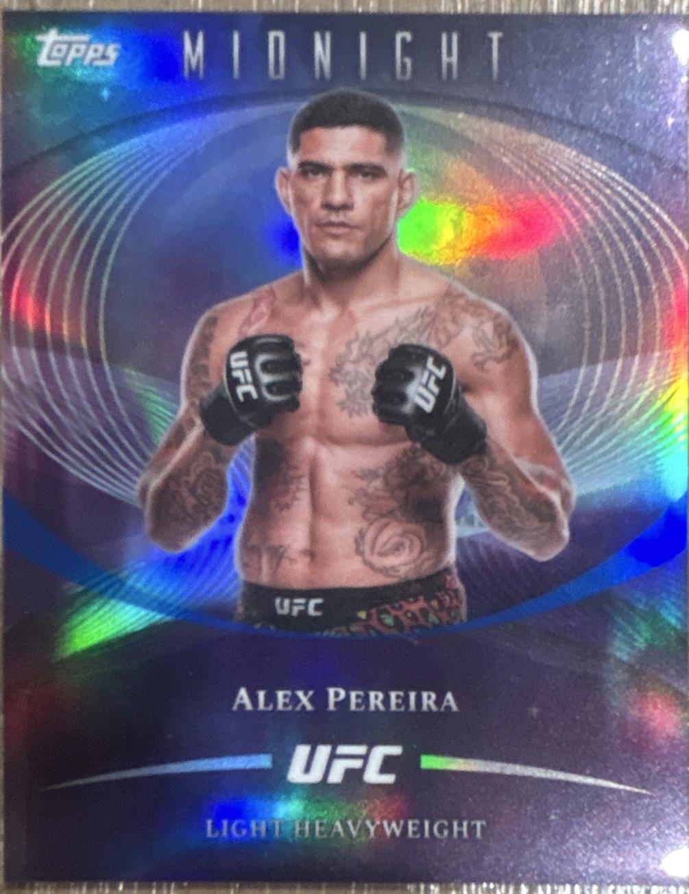 Alex Pereira 2026 Topps Midnight UFC Base #58 Moon Beam