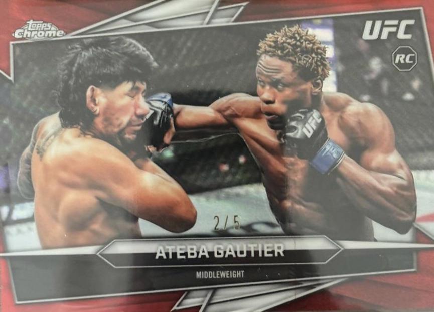 Ateba Gautier 2026 Topps Chrome UFC Base #7 Red Refractor
