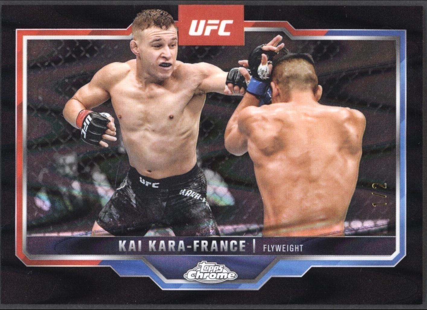 Kai Kara-France 2025 Topps Chrome UFC Base #81 Black Geometric Refractor