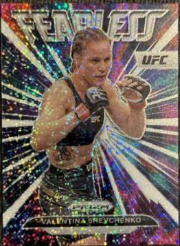 Valentina Shevchenko 2023 Panini Prizm UFC Fearless #8 White Sparkle