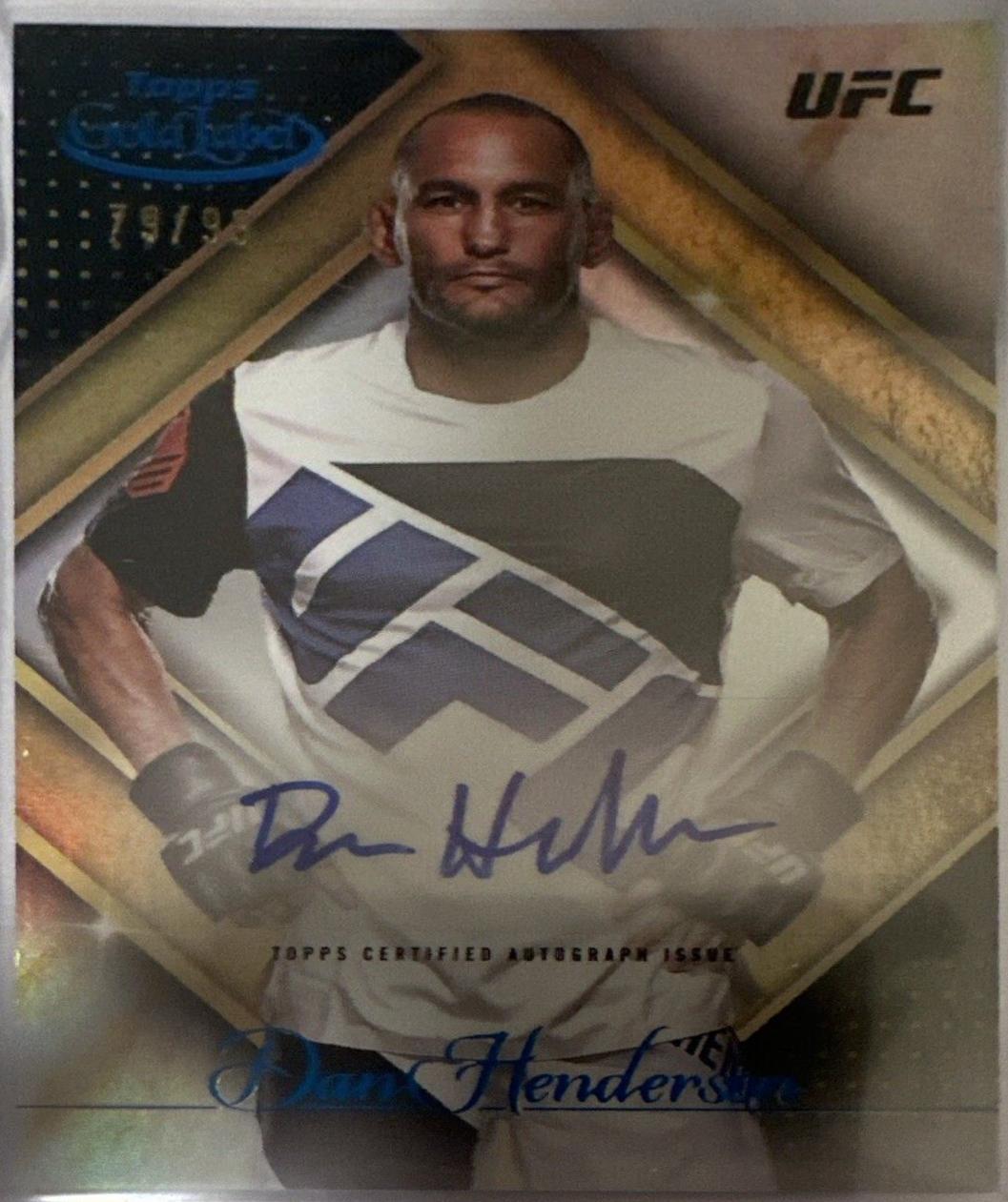 Dan Henderson 2024 Topps Gold Label UFC Golden Greats Autographs #GGA-DHE Blue