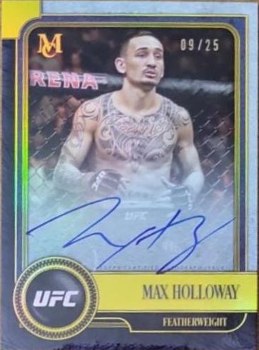 Max Holloway 2019 Topps UFC Museum Collection Museum Autographs #MA-MH Ruby