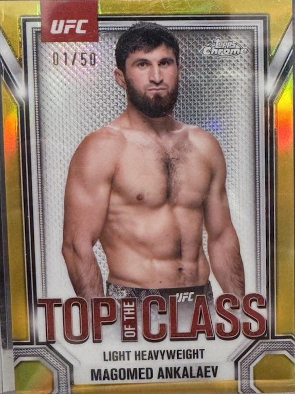 Magomed Ankalaev 2025 Topps Chrome UFC Top of the Class #TTC-2 Gold Refractor