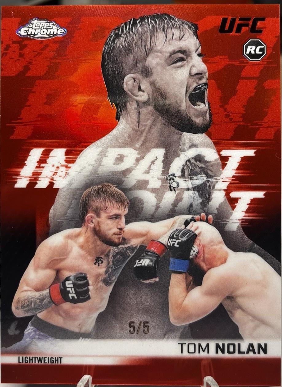Tom Nolan 2026 Topps Chrome UFC Impact Point #IP-2 Red Refractor
