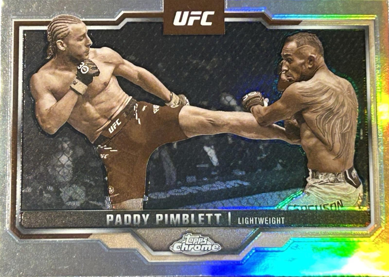 Paddy Pimblett 2025 Topps Chrome UFC Base #177 Sepia Refractor