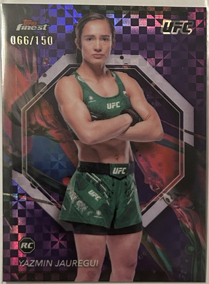 Yazmin Jauregui 2024 Topps Finest UFC Base Common #85 Purple Checkerboard Refractor