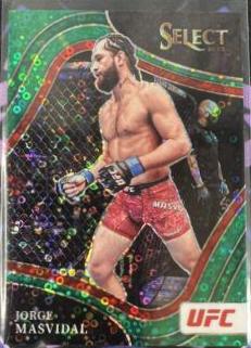 Jorge Masvidal 2022 Panini Select UFC Octagonside #257 Green Disco