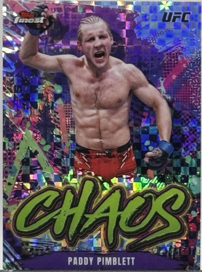 Paddy Pimblett 2024 Topps Finest UFC Chaos #CHA-2 Checkerboard Refractor
