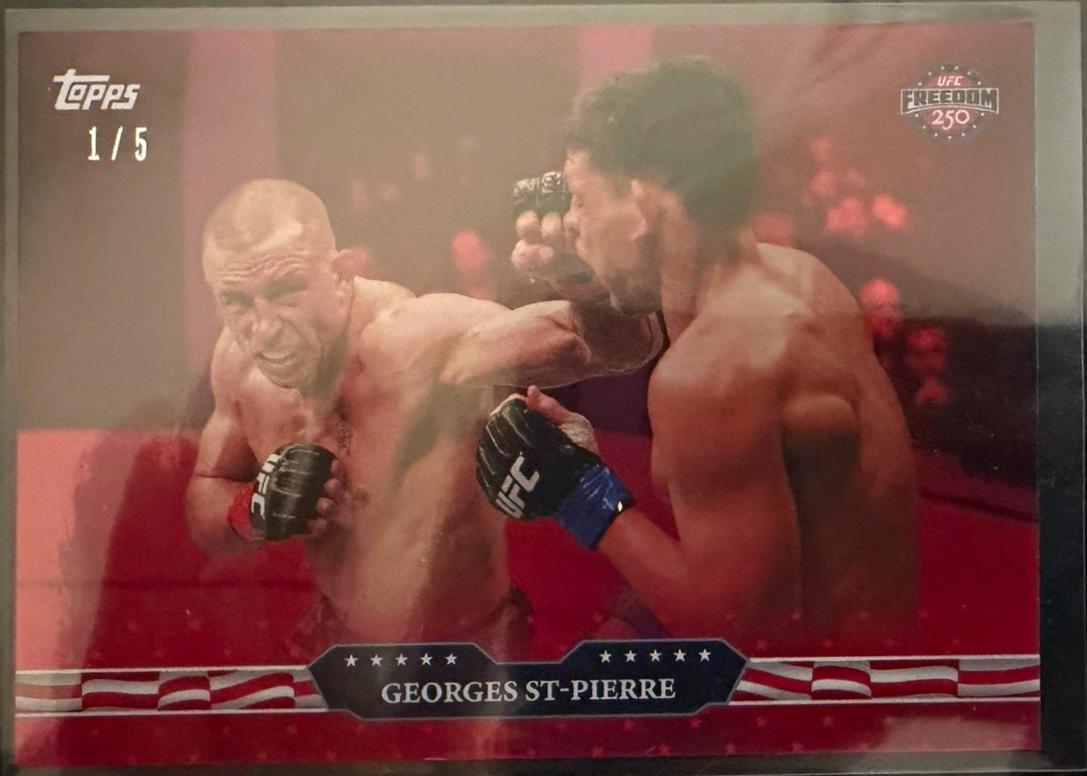 Georges St-Pierre 2026 Topps UFC Freedom 250 Base #2 Red