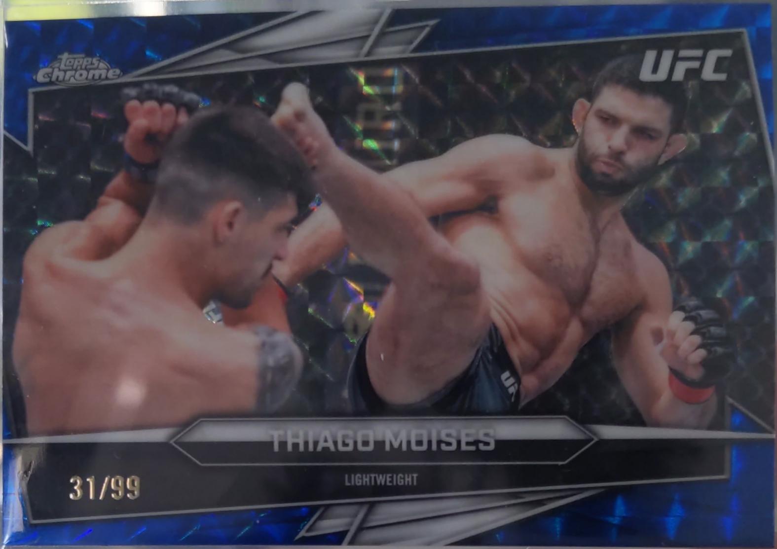 Thiago Moises 2026 Topps Chrome UFC Base #181 Green Refractor