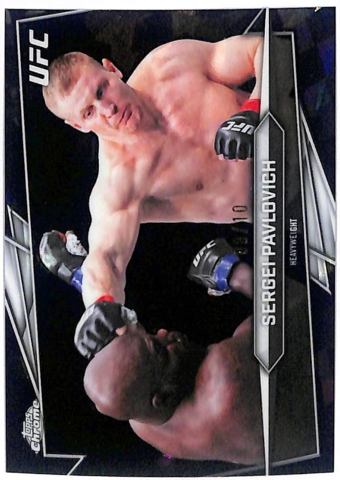 Sergei Pavlovich 2026 Topps Chrome UFC Base #84 Black Refractor