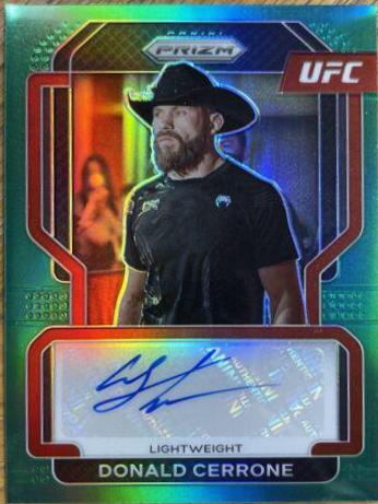 Donald Cerrone 2022 Panini Prizm UFC Signatures #9 Green