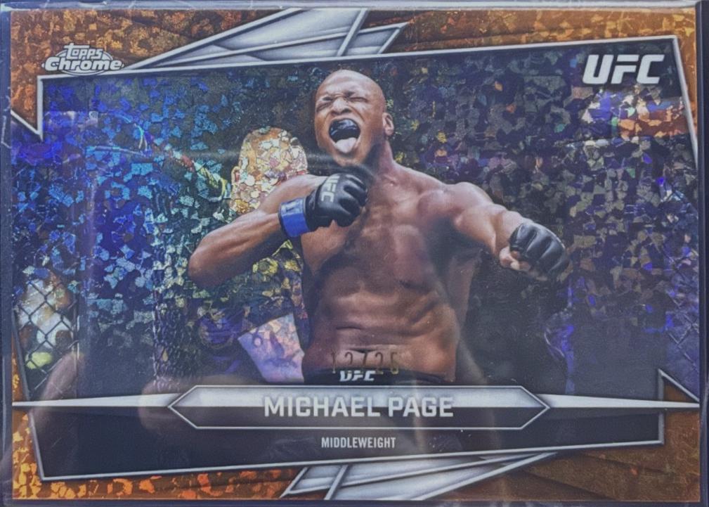 Michael Page 2026 Topps Chrome UFC Base #135 Orange Refractor