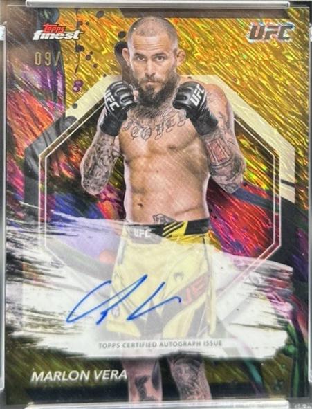 Marlon Vera 2024 Topps Finest UFC Finest Autographs #FA-MNV Gold Shimmer Refractor
