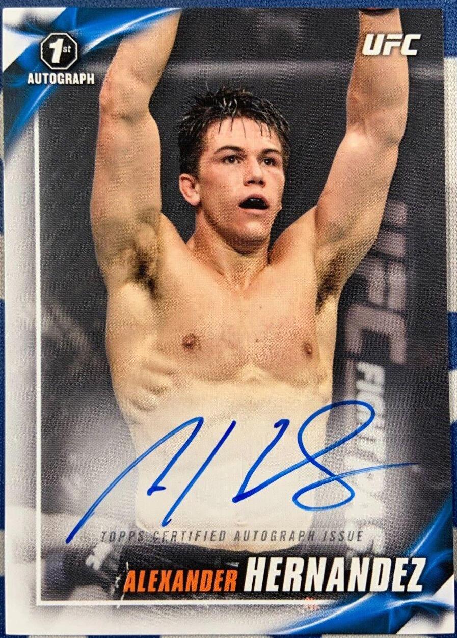 Alexander Hernandez 2019 Topps UFC Knockout Knockout Autographs #KA-AH Blue