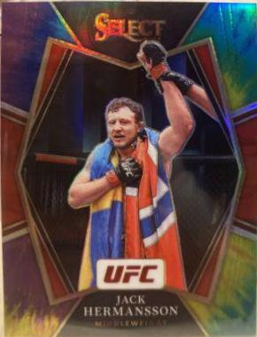 Jack Hermansson 2022 Panini Select UFC Premier Level #124 Tie Dye
