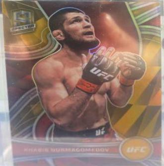 Khabib Nurmagomedov 2022 Panini Chronicles UFC Base Spectra #395 Gold