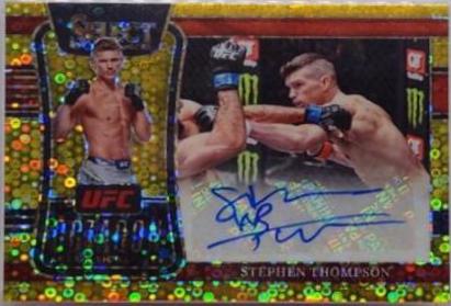 Stephen Thompson 2022 Panini Select UFC Octagon Action Signatures #25 Gold Flash